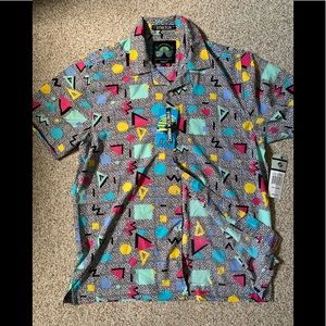 Fashion Nova Mens Button Down Short Sleeve Size XL